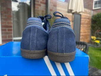 Adidas Sneaker Samba FB Dunkelblau Gold ·Gr 46· Herren Retro Originals Streetwear