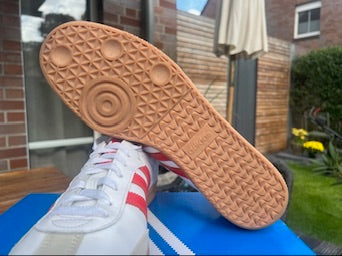 Adidas Sneaker Samba Classic Weiss Rot ·Gr 46· Herren Retro Originals Streetwear