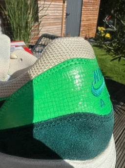 Nike Sneaker Air Max 1 Essential Beige Gruen ·Gr 44,5· Herren Retro Running Schuhe