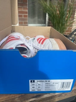 Adidas Sneaker Samba Classic Weiss Rot ·Gr 46· Herren Retro Originals Streetwear