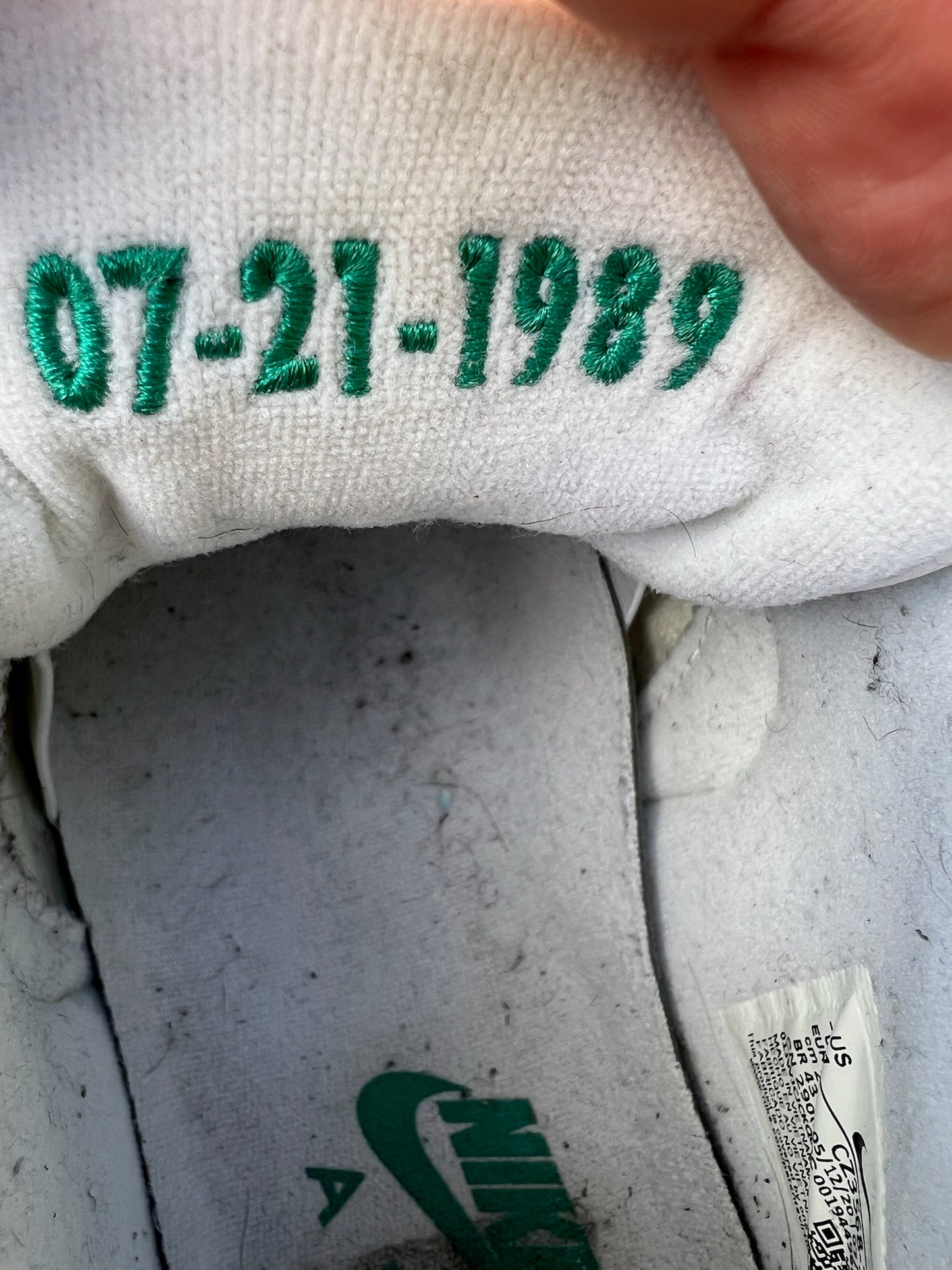 Nike Vintage Sneaker Air Trainer 3 Weiss Tuerkis Gruen ·Gr 45· Herren Retro Basketball Schuhe