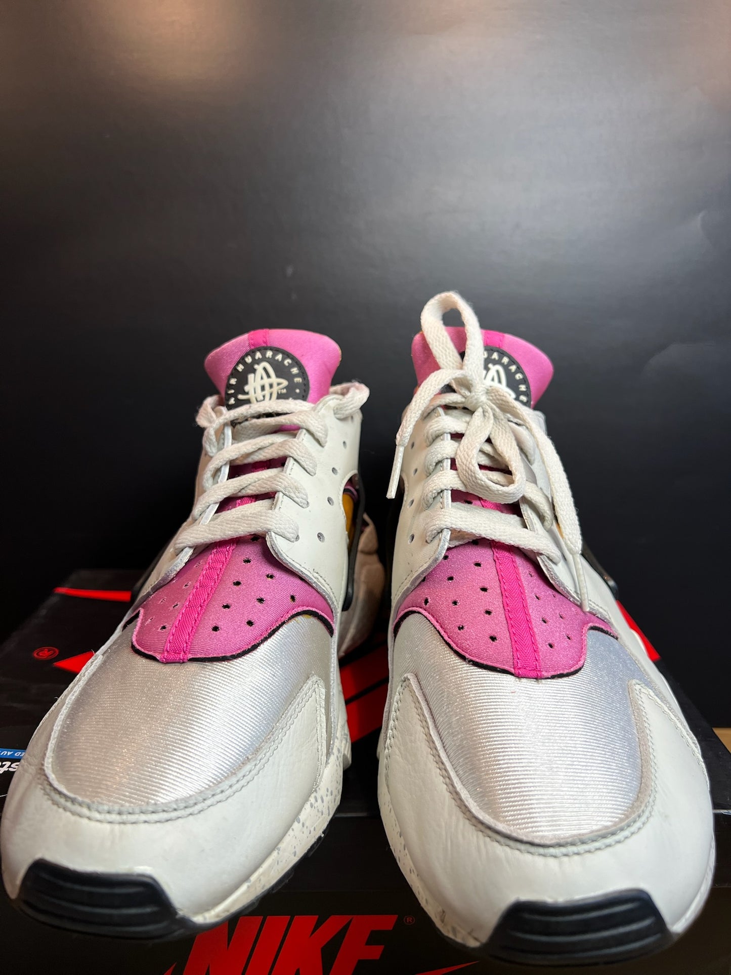 Nike Sneaker Air Huarache Beige Pink Gold ·Gr 46· Herren Retro Running Originals Schuhe