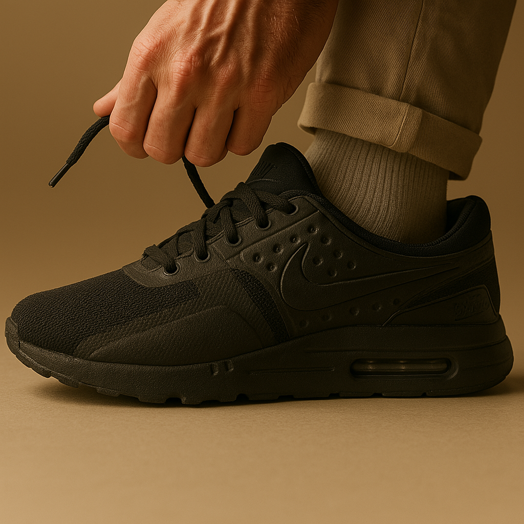 NIKE AIR MAX ZERO ESSENTIAL "TRIPLE BLACK" / GR 43