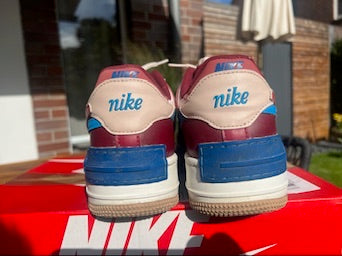 Nike Air Force 1 Shadow | Rosa/Stein/Rot | Größe: 42 EU
