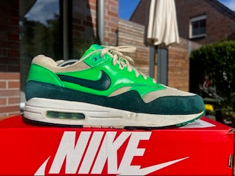 Nike Sneaker Air Max 1 Essential Beige Gruen ·Gr 44,5· Herren Retro Running Schuhe