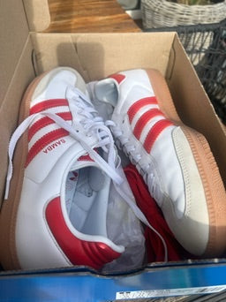 Adidas Sneaker Samba Classic Weiss Rot ·Gr 46· Herren Retro Originals Streetwear