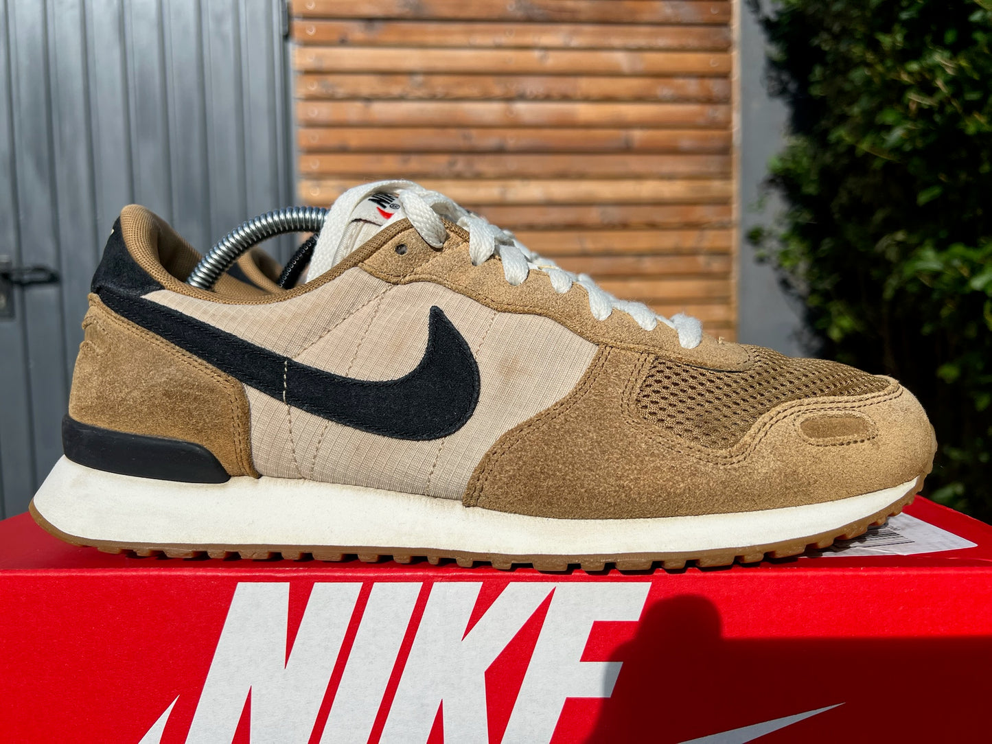 Nike Sneaker Air Vortex Beige Schwarz ·Gr 44,5· Herren Retro Running Originals Schuhe