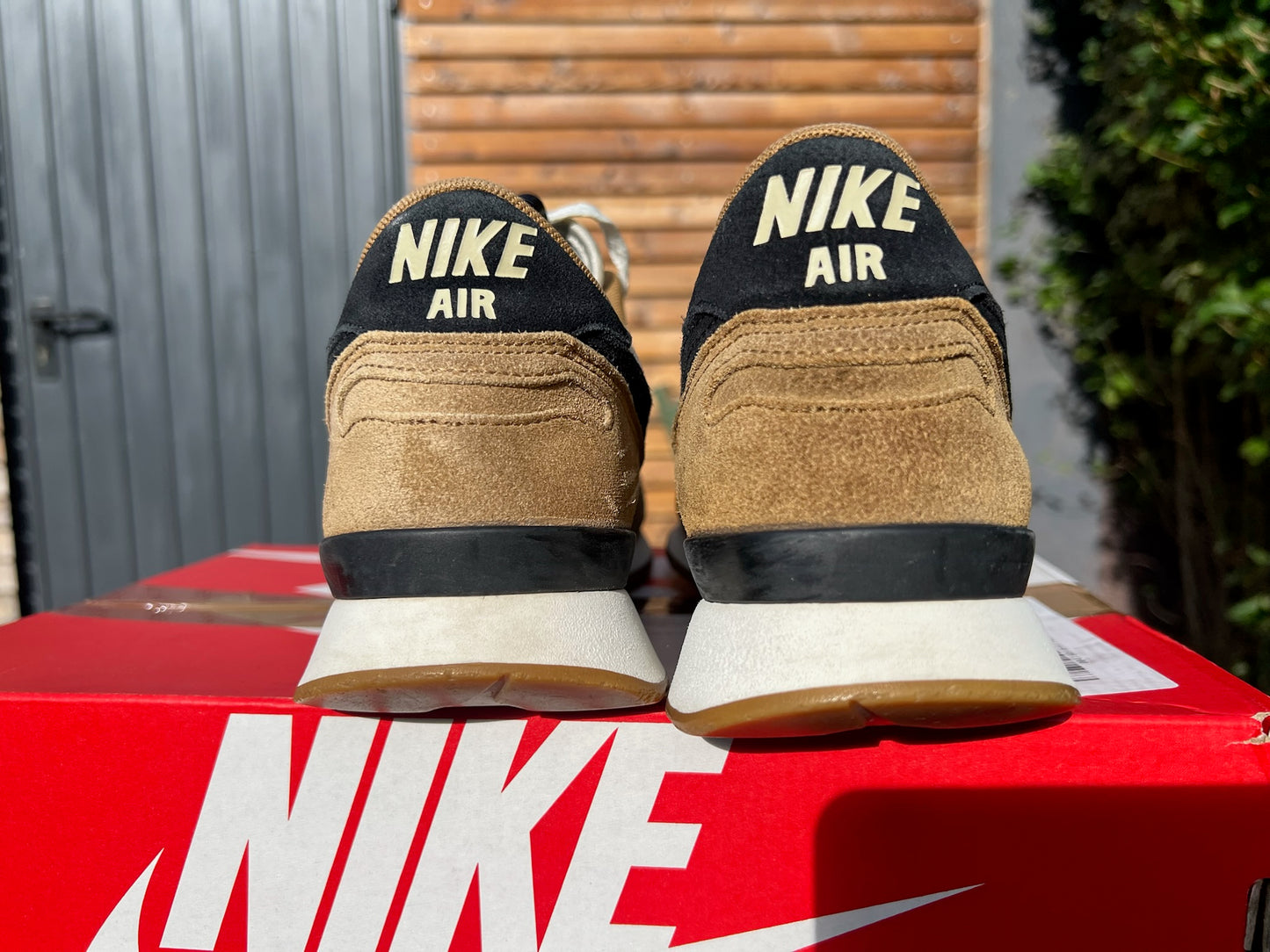 Nike Sneaker Air Vortex Beige Schwarz ·Gr 44,5· Herren Retro Running Originals Schuhe