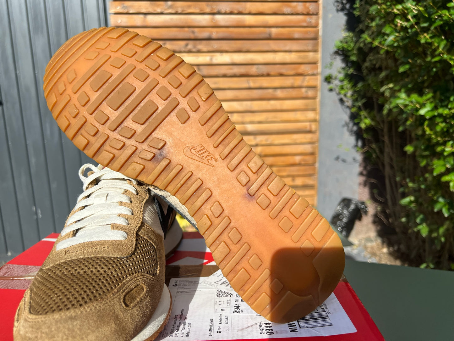 Nike Sneaker Air Vortex Beige Schwarz ·Gr 44,5· Herren Retro Running Originals Schuhe