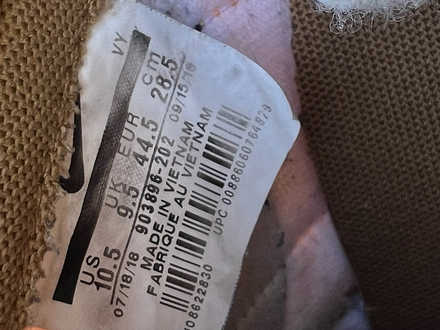 Nike Sneaker Air Vortex Beige Schwarz ·Gr 44,5· Herren Retro Running Originals Schuhe