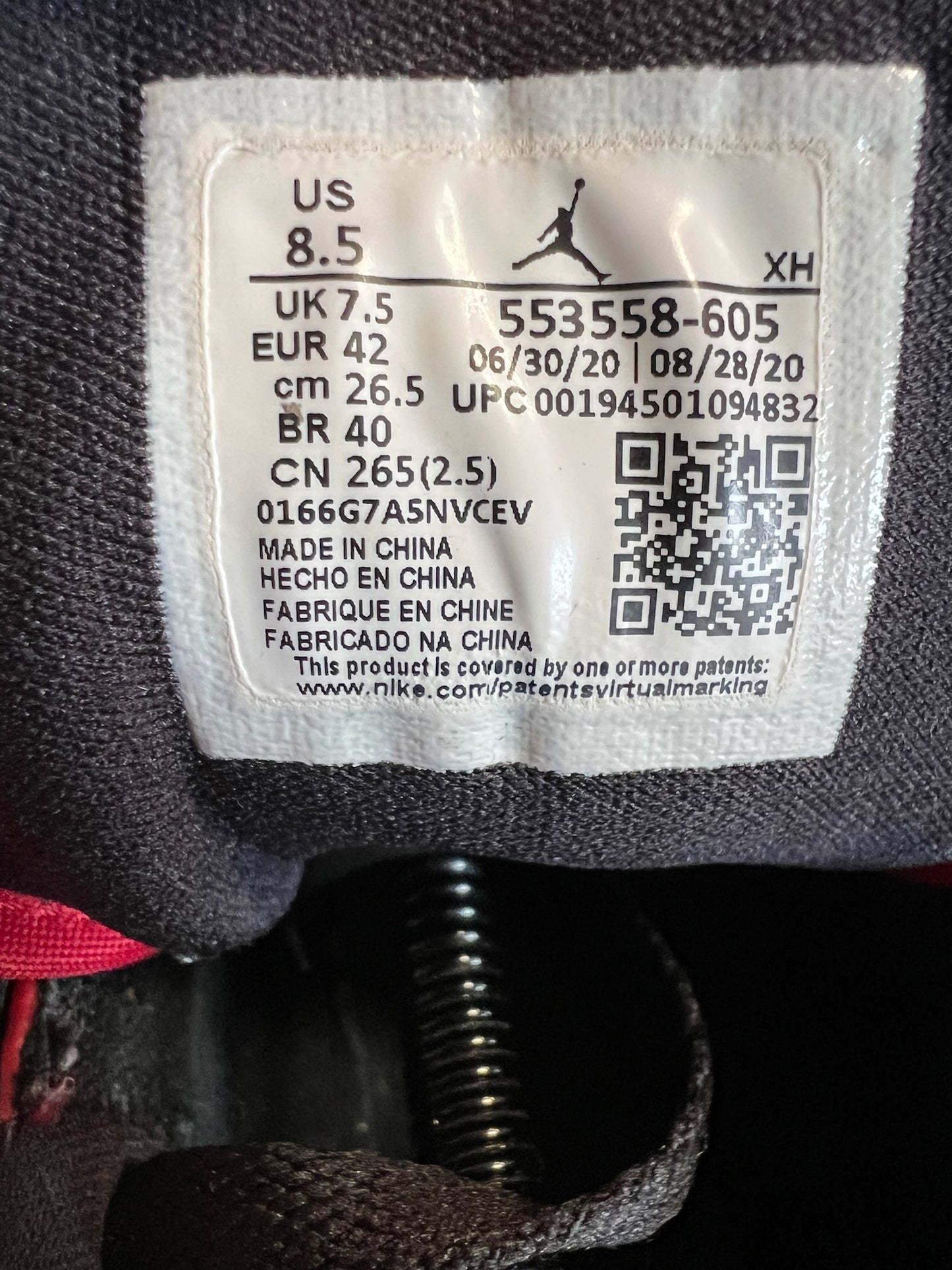 Nike Sneaker Air Jordan 1 Low Rot Schwarz Weiss ·Gr 42· Herren Retro Basketball