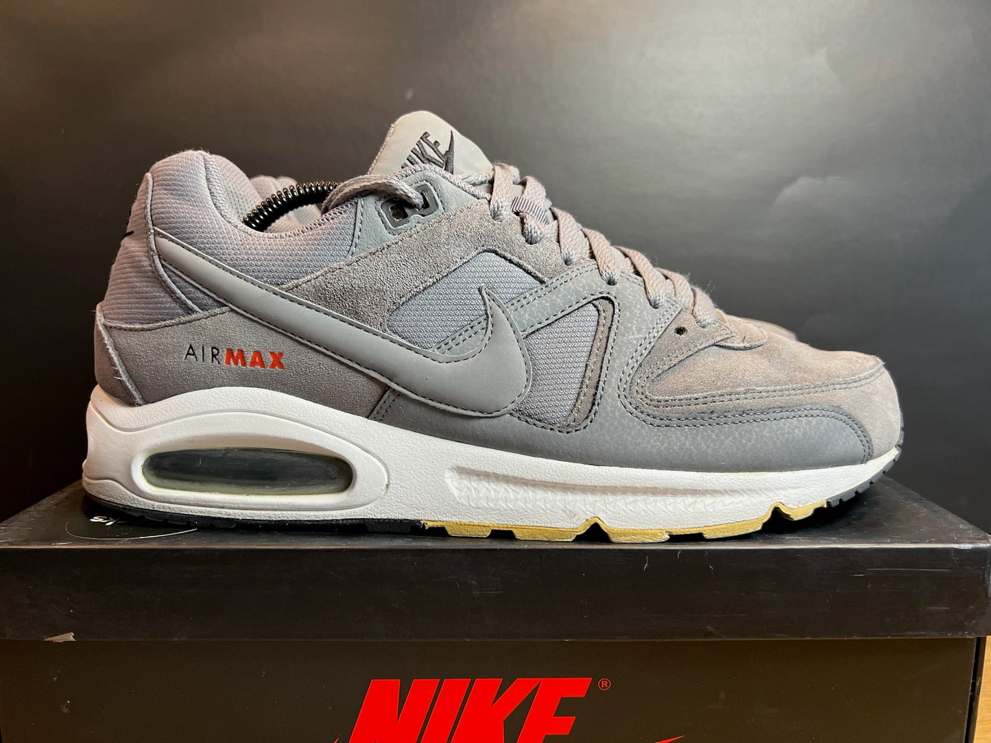 Nike Sneaker Air Max Command Premium Grau Weiss ·Gr 45· Herren Retro Running