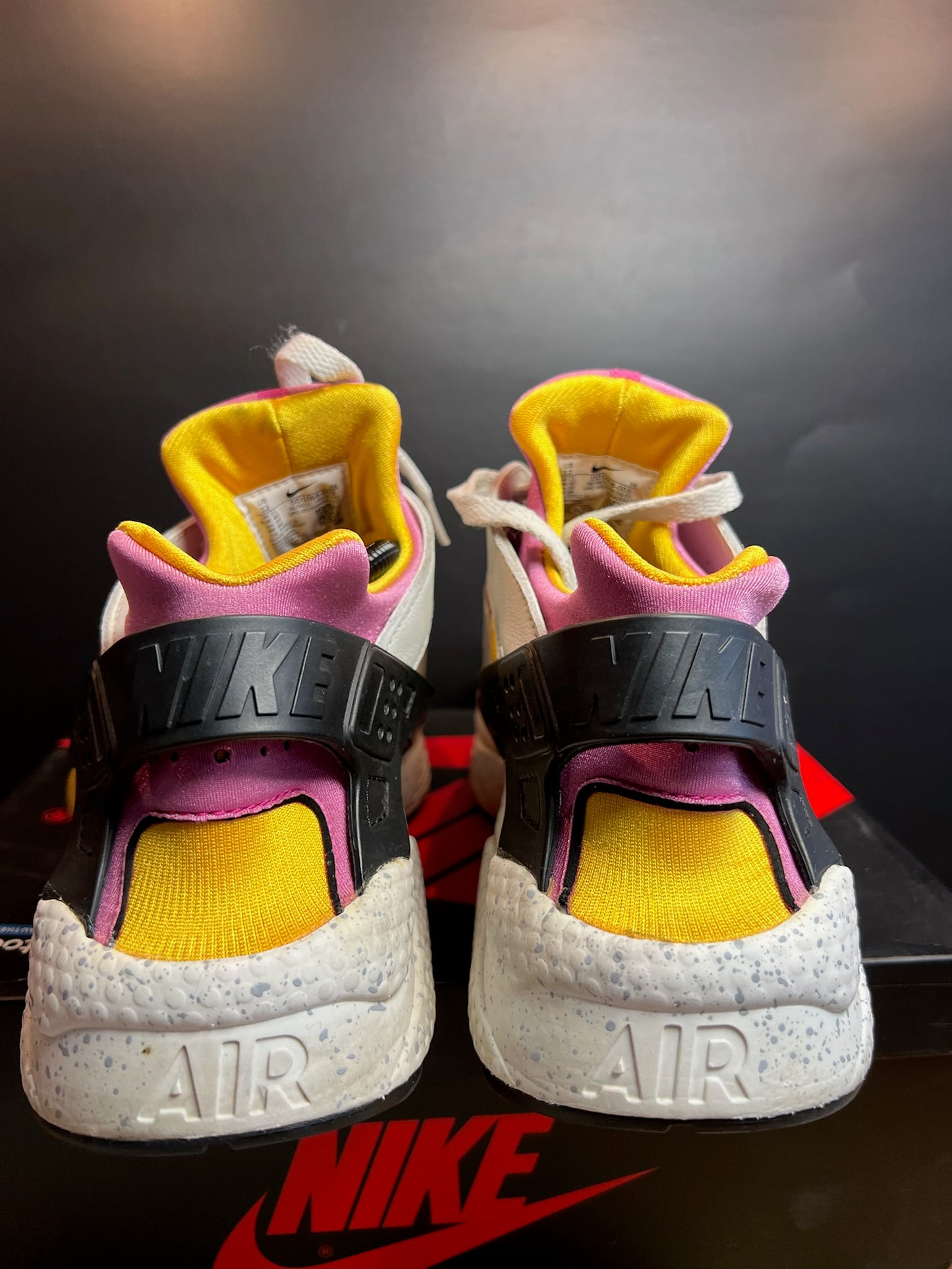 Nike Sneaker Air Huarache Beige Pink Gold ·Gr 46· Herren Retro Running Originals Schuhe