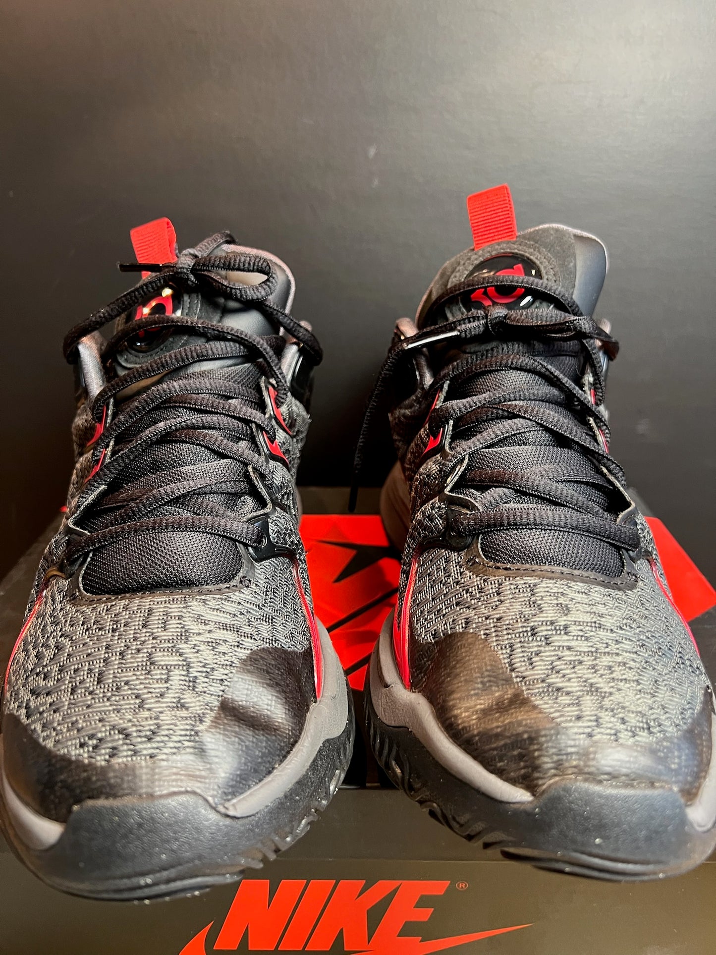 Nike Sneaker KD 17 Schwarz Rot ·Gr 42· Herren Basketball Performance Sportschuhe