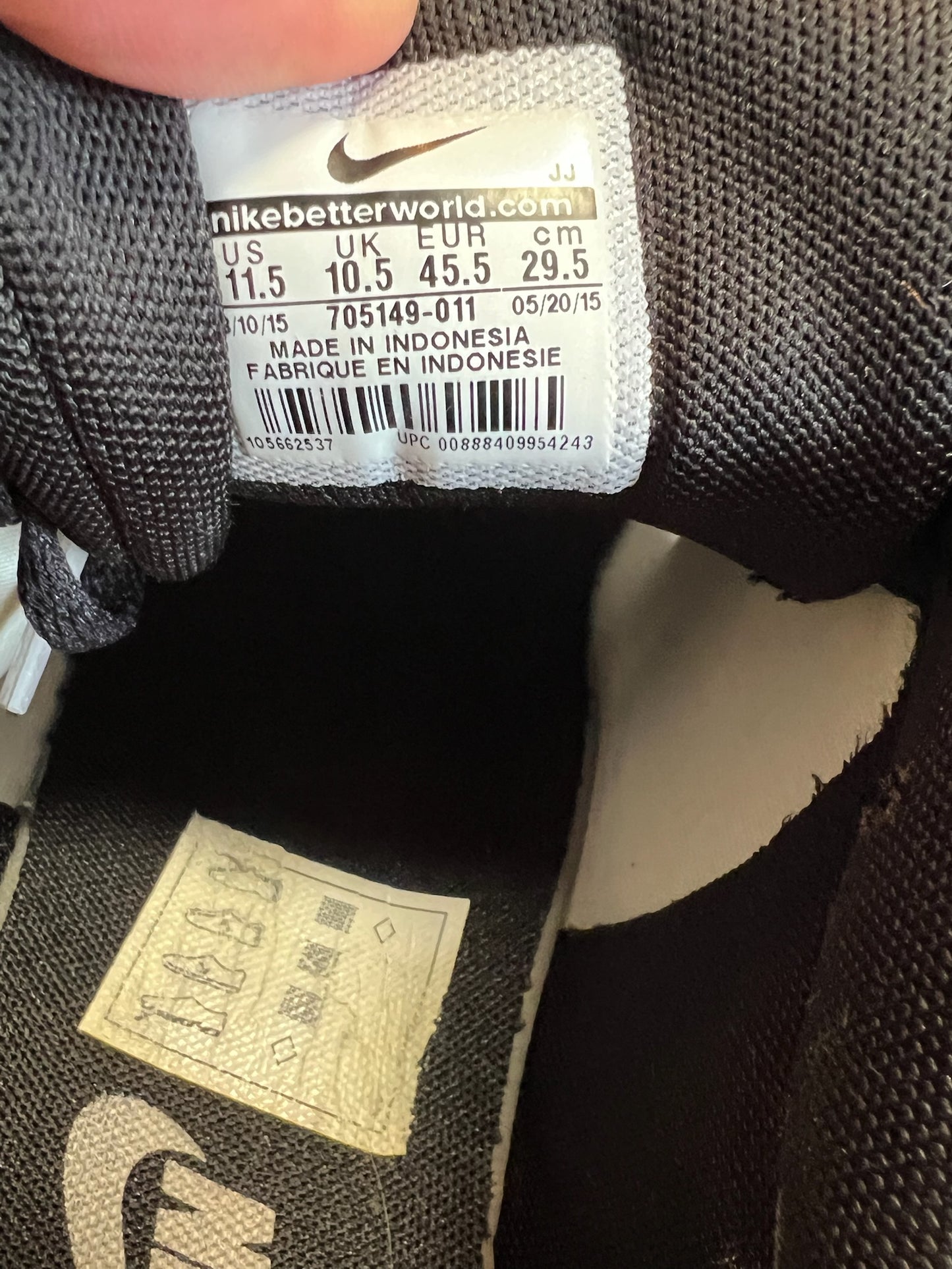 Nike Sneaker Air Max Tavas Schwarz Weiss ·Gr 45,5· Herren Retro Running Originals Schuhe