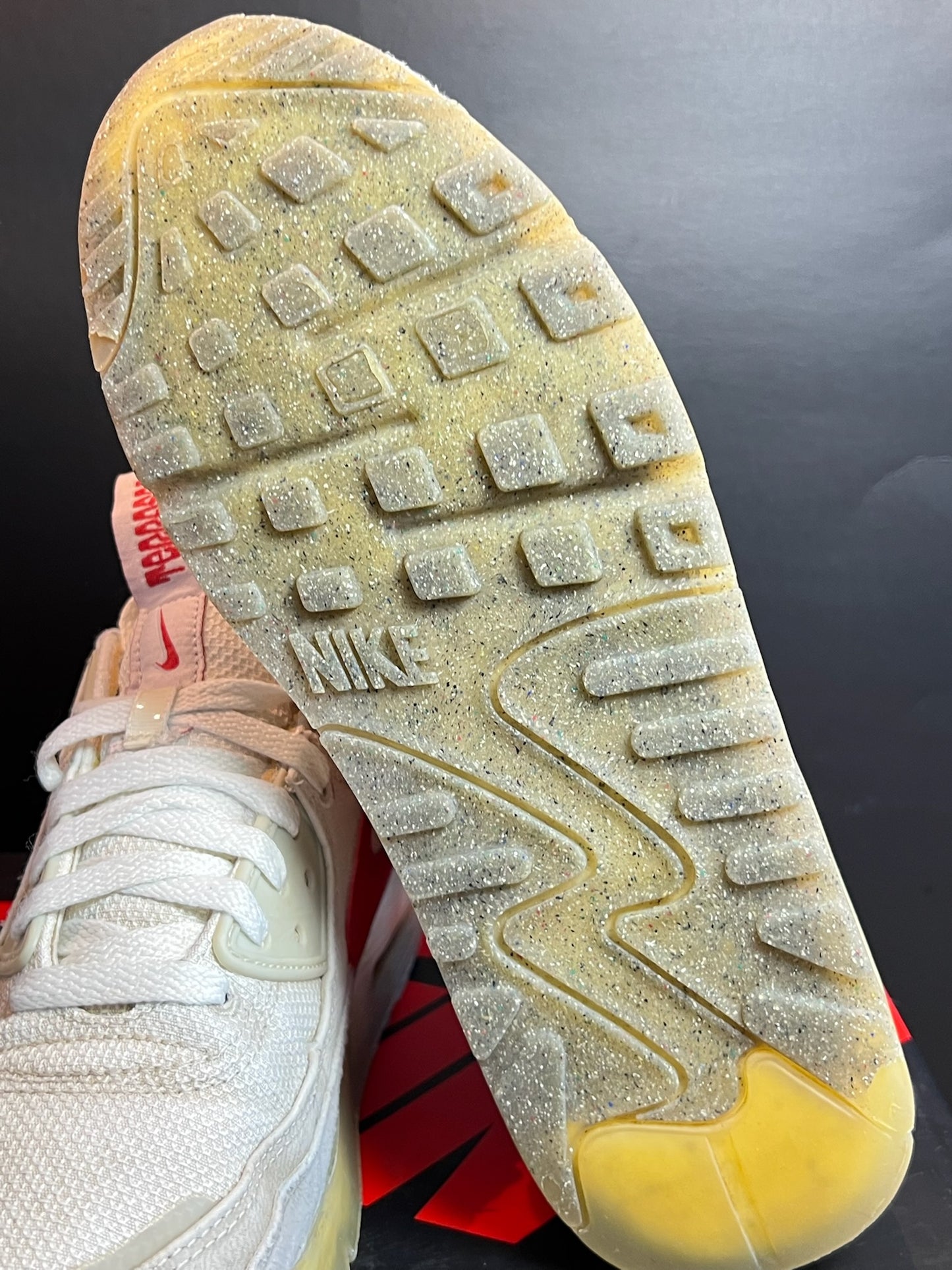 Nike Sneaker Air Max Terrascape 90 Weiss Grau Rot ·Gr 42,5· Herren Retro Running