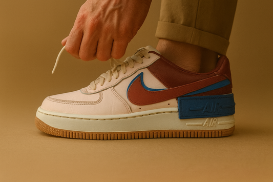 Nike Air Force 1 Shadow | Rosa/Stein/Rot | Größe: 42 EU