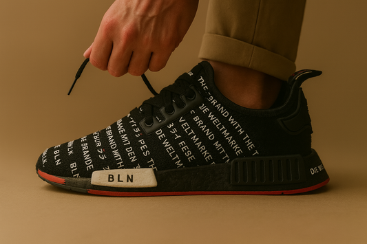 Adidas Sneaker NMD R1 Berlin Schwarz Weiss Cyan ·Gr 44,5· Herren Originals Streetwear