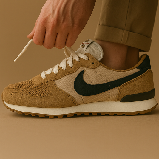 Nike Sneaker Air Vortex Beige Schwarz ·Gr 44,5· Herren Retro Running Originals Schuhe